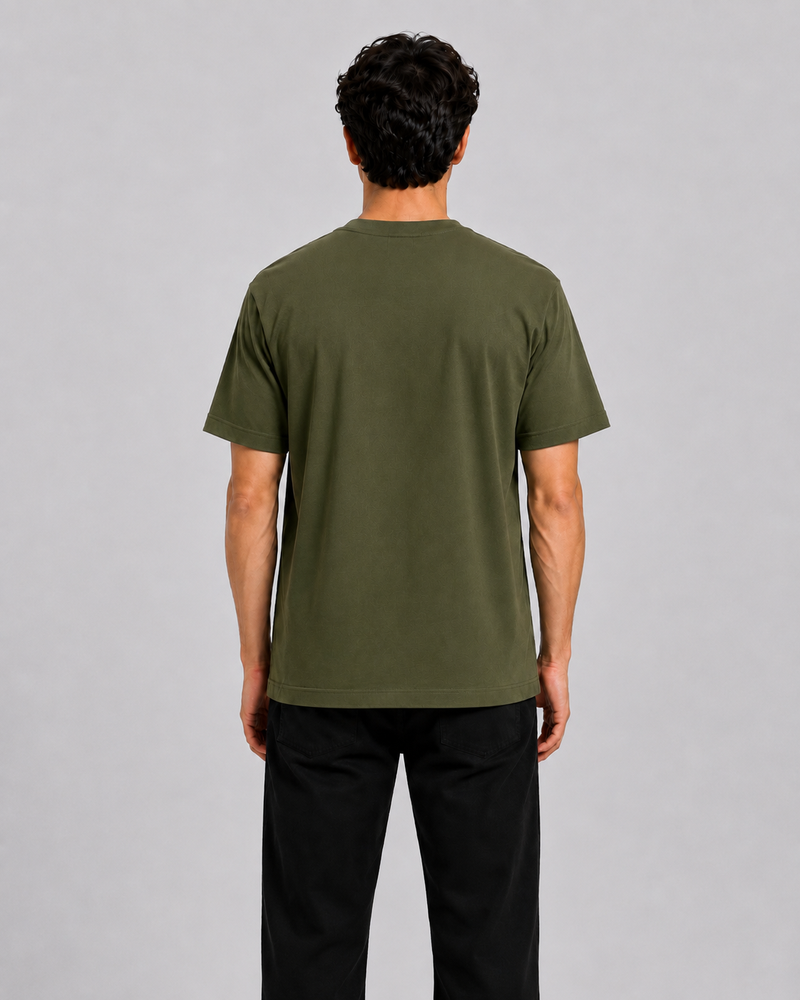 Basic Round Neck Tee - Green