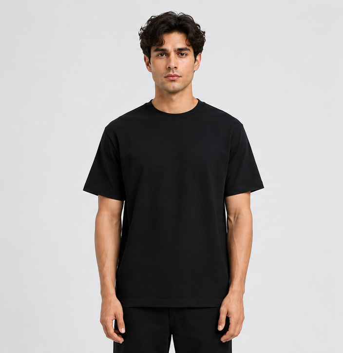 Basic Round Neck Tee - Black