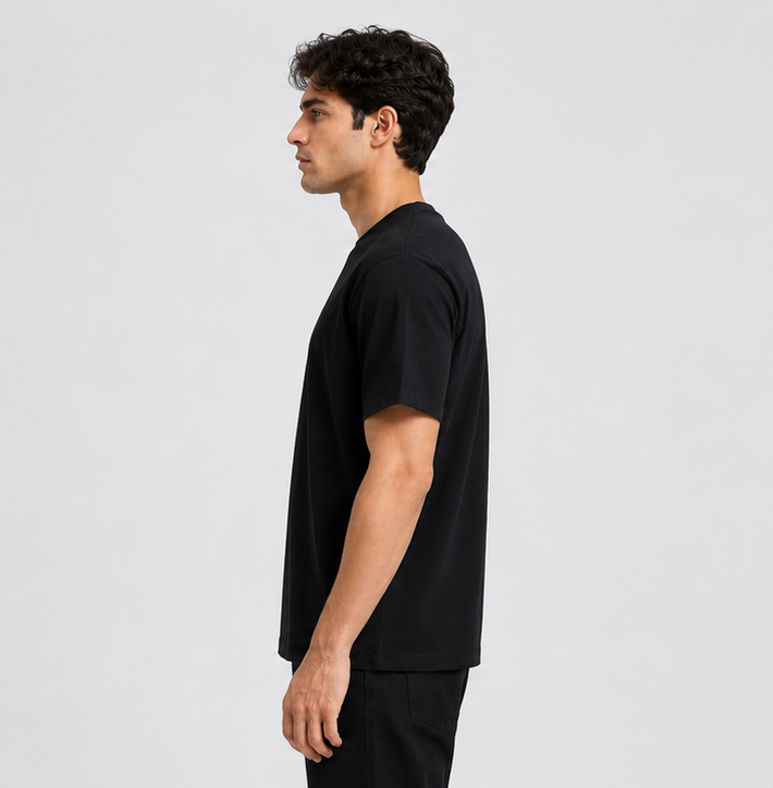 Basic Round Neck Tee - Black