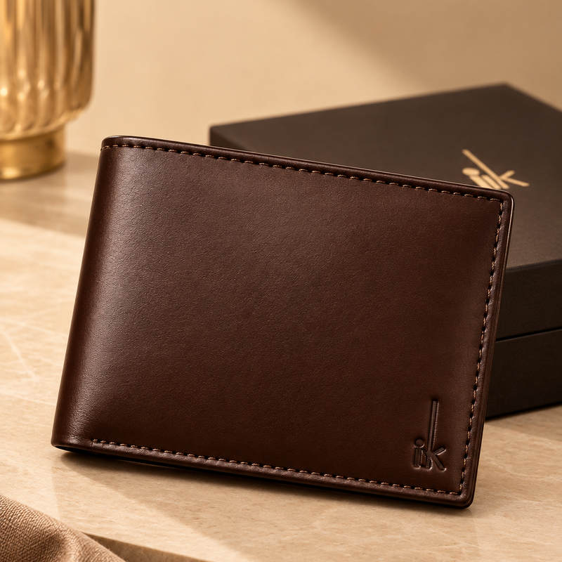 IK Leather Wallet - Brown